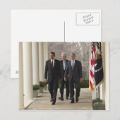 President Barack Obama en voormalige presidenten Briefkaart (Voorkant / Achterkant)