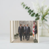 President Barack Obama en voormalige presidenten Briefkaart (Staand voorkant)