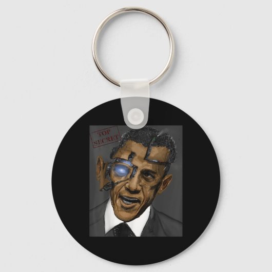 President Barack Obama Evil Cool Robot Sleutelhanger (Voorkant)