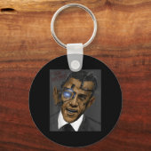 President Barack Obama Evil Cool Robot Sleutelhanger (Voorkant)