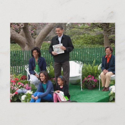 President Barack Obama & Family Briefkaart (Voorkant)