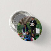 President Barack Obama & Family Ronde Button 3,2 Cm (Voorkant /achterkant)