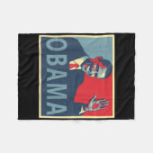 President Barack Obama Fleece Deken (Voorkant (Horizontaal))