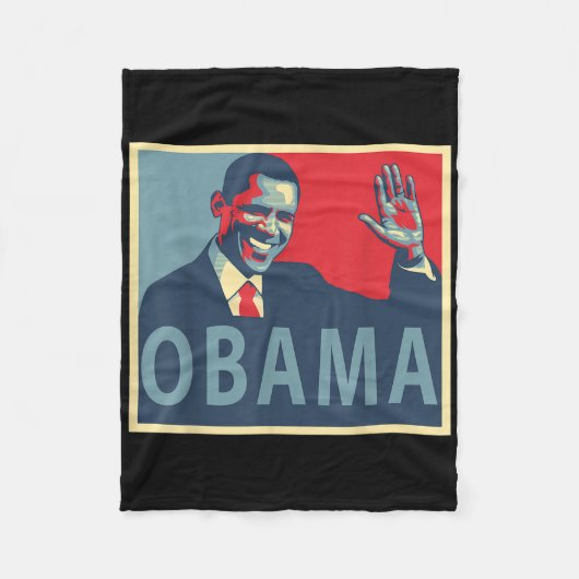 President Barack Obama Fleece Deken (Voorkant)