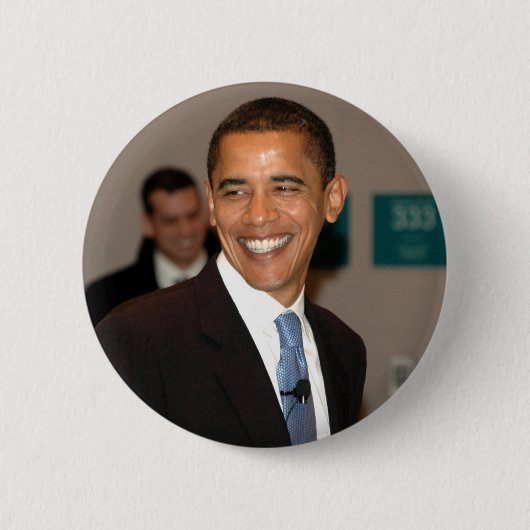 President Barack Obama glimlacht Ronde Button 5,7 Cm (Voorkant)