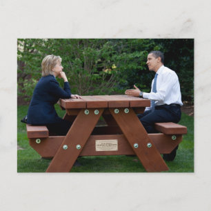 President Barack Obama & Hillary Clinton Briefkaart