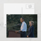 President Barack Obama & Hillary Clinton Briefkaart (Voorkant / Achterkant)