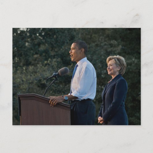 President Barack Obama & Hillary Clinton Briefkaart (Voorkant)