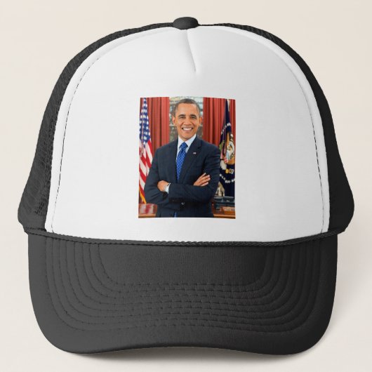 President Barack Obama in het Ovale Kantoor Trucker Pet (Voorkant)