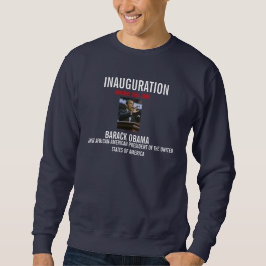 PRESIDENT BARACK OBAMA INAUGURATION SWEAT TRUI (Voorkant)