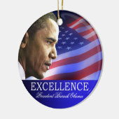 President Barack Obama kerstversiering Keramisch Ornament (Links)