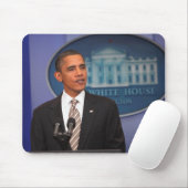 President Barack Obama kondigt een bericht aan Muismat (Met muis)