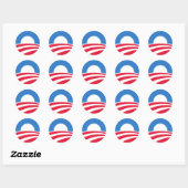 President Barack Obama Logo-Stickers Ronde Sticker (Vel)