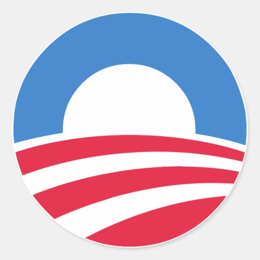 President Barack Obama Logo-Stickers Ronde Sticker (Voorkant)