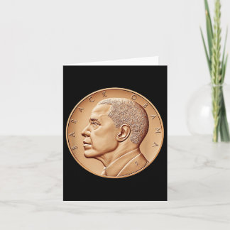 President Barack Obama Medal Munt Shirt-zwarte His Kaart