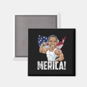 President Barack Obama Merica 4 juli Grappig Pa Magneet (Voorkant / Achterkant)