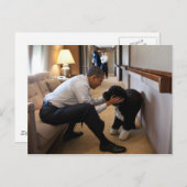 President Barack Obama met Bo Briefkaart (Voorkant / Achterkant)