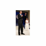 President Barack Obama & Michelle Staand Fotobeeldje<br><div class="desc">President Obama en Michelle op een fotosculptuur.</div>