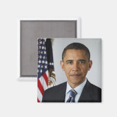 President Barack Obama - Officieel portret van de  Magneet (Voorkant / Achterkant)