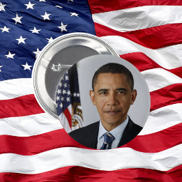 President Barack Obama - Officieel portret van de Ronde Button 5,7 Cm