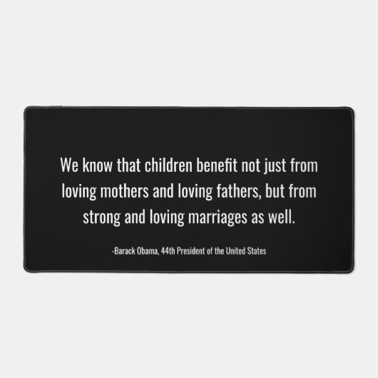 President Barack Obama Ouderschap Quote Bureaumat (Voorkant)