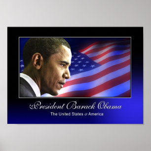 President Barack Obama (patriottisch) Poster