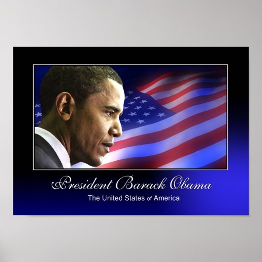 President Barack Obama (patriottisch) Poster (Voorkant)