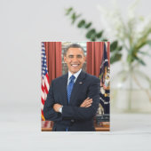 President Barack Obama Portret Briefkaart (Staand voorkant)