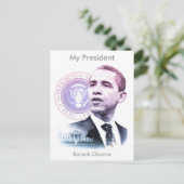 President Barack Obama Portret Briefkaart (Staand voorkant)
