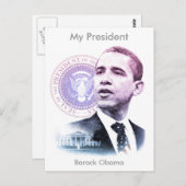 President Barack Obama Portret Briefkaart (Voorkant / Achterkant)