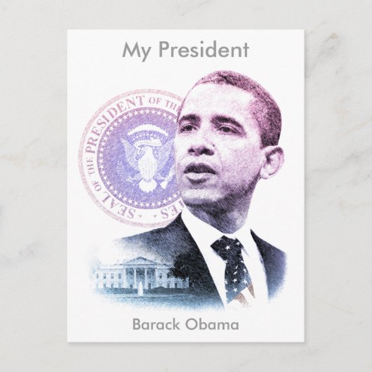 President Barack Obama Portret Briefkaart (Voorkant)