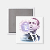 President Barack Obama Portret Magneet (Voorkant / Achterkant)