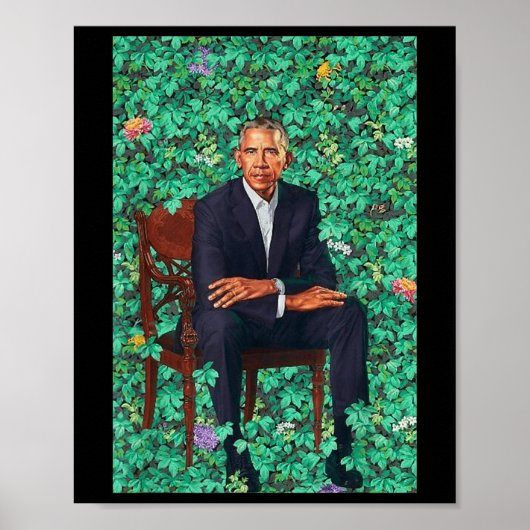 President Barack Obama Portret Shirt Poster (Voorkant)