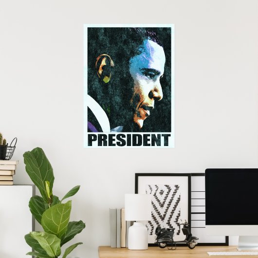 President Barack Obama  Poster (Thuiskantoor)