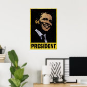 President Barack Obama  Poster (Thuiskantoor)