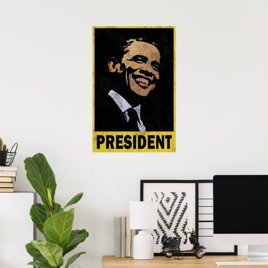 President Barack Obama  Poster (Thuiskantoor)