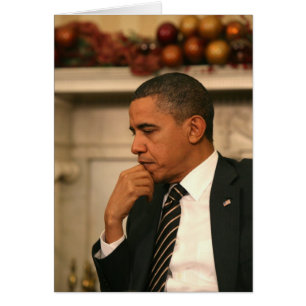 President Barack Obama reflecteert terwijl hij