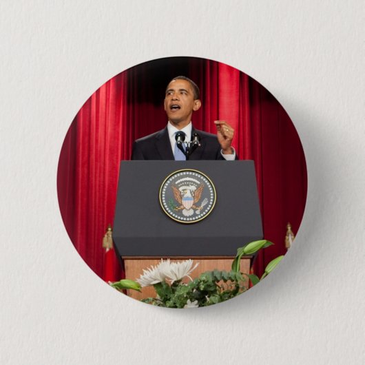President Barack Obama Ronde Button 5,7 Cm (Voorkant)