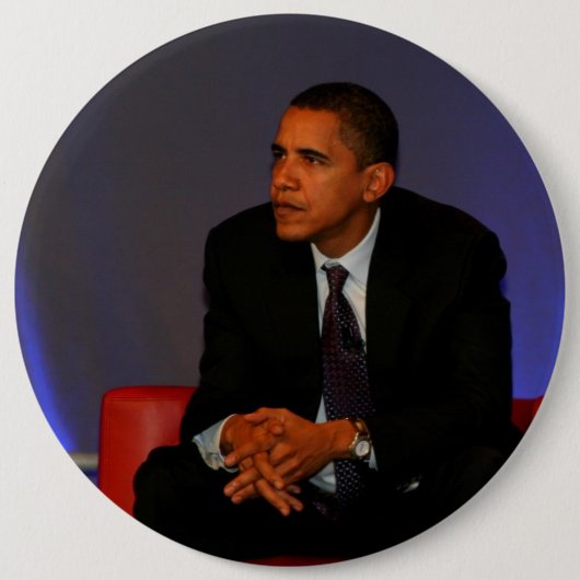President Barack Obama Ronde Button 6,0 Cm (Voorkant)