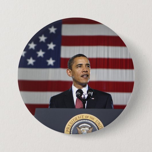 President Barack Obama Ronde Button 7,6 Cm (Voorkant)