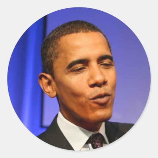 President Barack Obama Ronde Sticker (Voorkant)