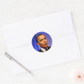 President Barack Obama Ronde Sticker (Envelop)