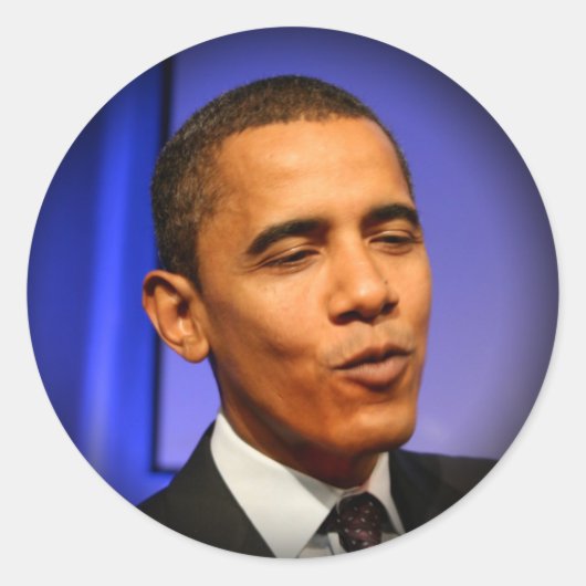 President Barack Obama Ronde Sticker (Voorkant)