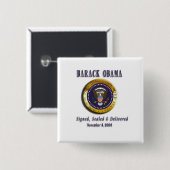 PRESIDENT BARACK OBAMA SEAL OF KANTOOR BUTTON (Voorkant /achterkant)