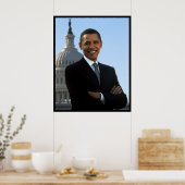 President Barack Obama Senator Portret Poster (Keuken)