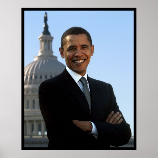 President Barack Obama Senator Portret Poster (Voorkant)