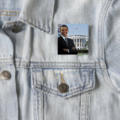 President Barack Obama - Square Pin Vierkante Button 5,1 Cm (In situ)