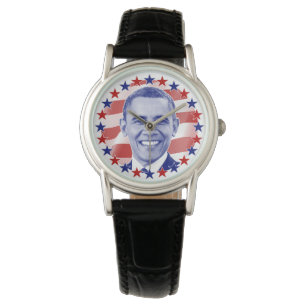 President Barack Obama Stars and Stripes Horloge