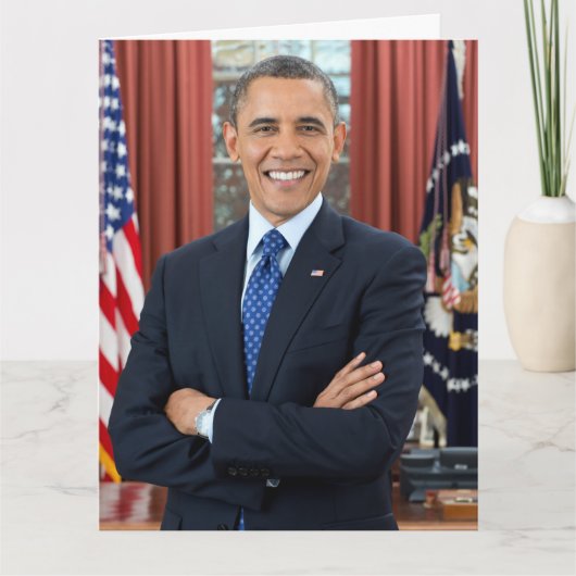 President Barack Obama tweede termijn portret Birt Kaart (Voorkant)