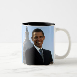President Barack Obama Tweekleurige Koffiemok